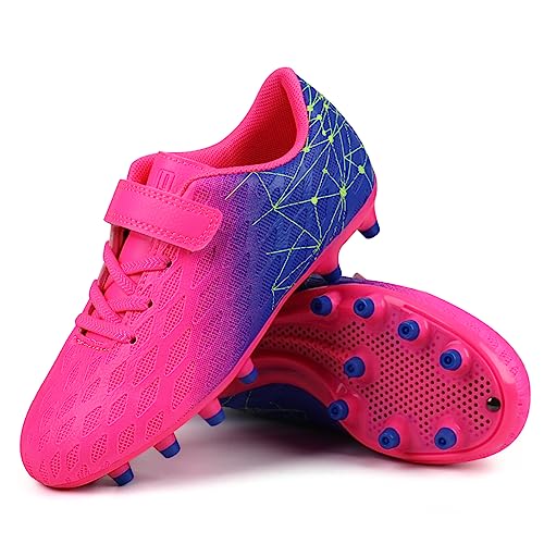 brooman Kids Firm Ground Soccer Cleats Boys Girls Athletic Outdoor Football Shoes4