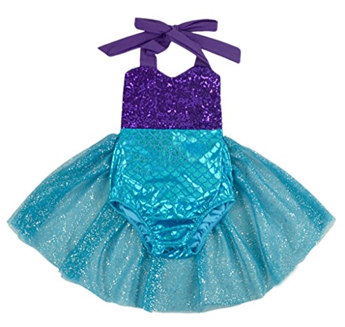 Mermaid Baby Girl One Piece Swimsuits with Tutu Dress