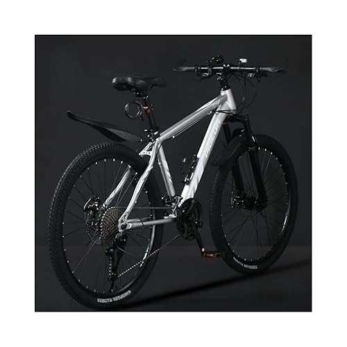 GERRBG クロスカントリーバイク マウンテンバイク 24/27/30スピードシフト Vブレーキ 700C高炭素鋼レーシングサスペンション フロントとリアディスクブレーキ 超高炭素鋼フレーム MTBバイク 超軽量マウンテンバイク 通勤 通学 中学生 大人