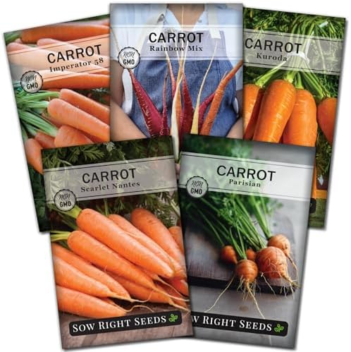 Sow Right Seeds - Carrot Seed Collection for Planting - Rainbow, ...