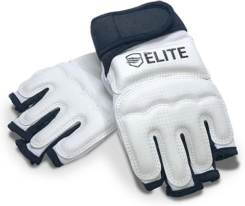Miniatura 1 de ELITE  Guantes de lucha de Taekwondo para niños y adultos (protectores de manos TKD)
