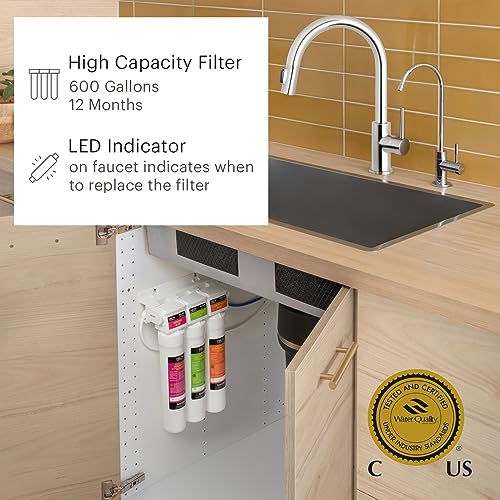 Brondell Coral ThreeStage Undercounter Water Filtration System