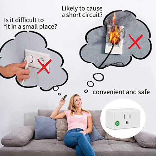 Sonsonai Wireless Remote Control Outlet Plug, Remote Light Switch Kit For Lights, Fans, Small Appliance, Long Range White (5 Outlets + 2 Remotes) 1800W/15A #TOP6