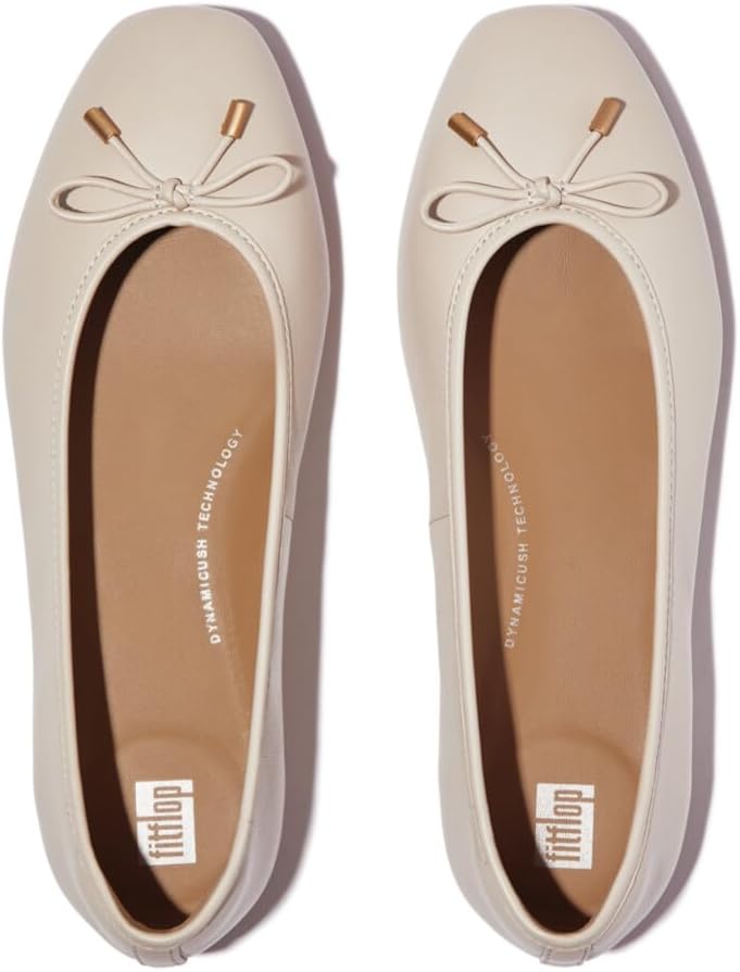 Fitflop Women's Ballet Flat, Beige, 9 Narrow
