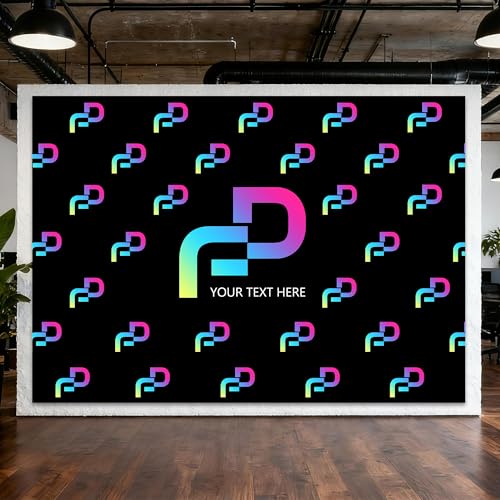Custom Step and Repeat Backdrop with Logo & Text Personalized Brand Image Banner for Corporate Event Trade Show Branding & Marketing Red Carpet Photography Business Promotion Display Made in USA