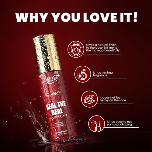 MARS Seal the Deal Long-Lasting Makeup Fixer Spray with Hyaluronic Acid | Hydrating Dewy Base Setting Spray for Professional Face Makeup | Budge Proof | Non Sticky (60 ml) - Image 2