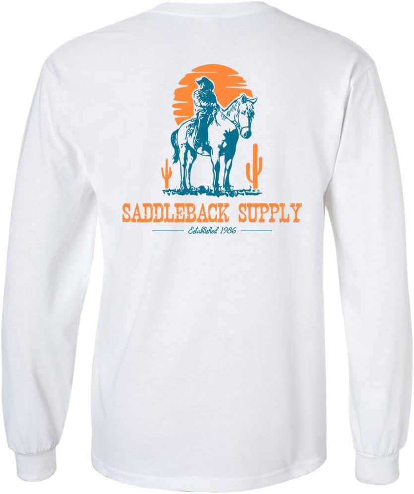 Saddleback Supply Men's Graphic Logo Long Sleeve Shirts - Outdoor Collection