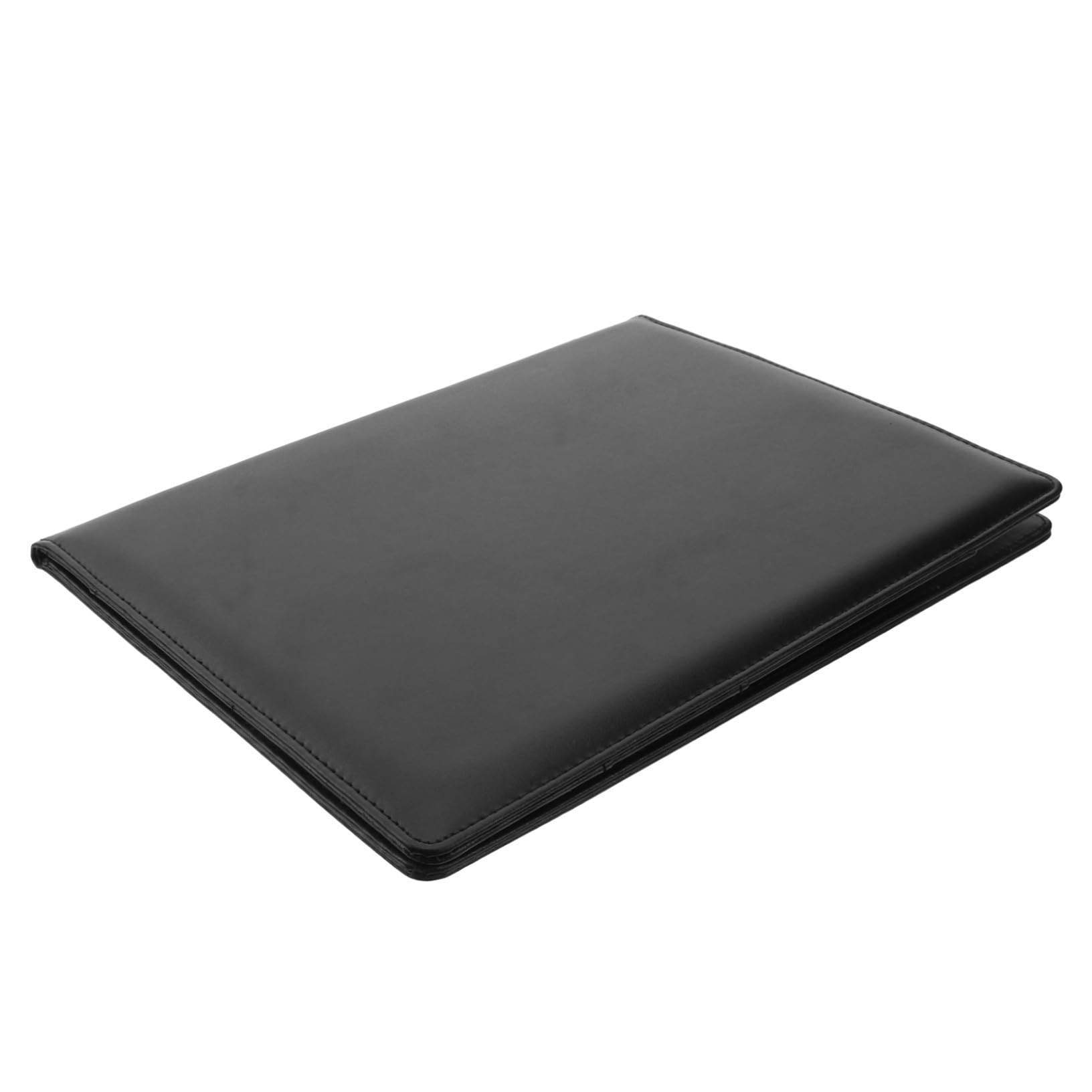Organizer Documenti PU Multifunzionale Cartellina Portadocumenti con Clip in Acciaio e Blocco Note Formato Nero Elegante per Ufficio e Riunioni