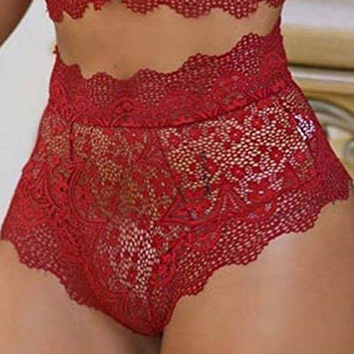 Women Underwear T-Back Thong G-String Panty, Floral Lace Sexy V-Back Criss Cross Mid Rise Thong Panties, Charming Thong Lingerie Panties Strappy Body Harness Panties Gift for Valentine