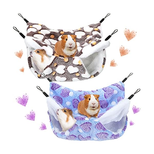 2 pieces small guinea pig rat hammock guinea pig hamster ferret hanging hammock toys bed for small animals chinchilla parrot sugar glider ferret squirrel playing