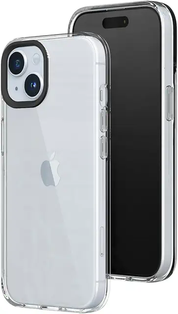 Coque RhinoShield Clear iPhone 15 - Anti-jaunissement, Haute Transparence, Personnalisable
