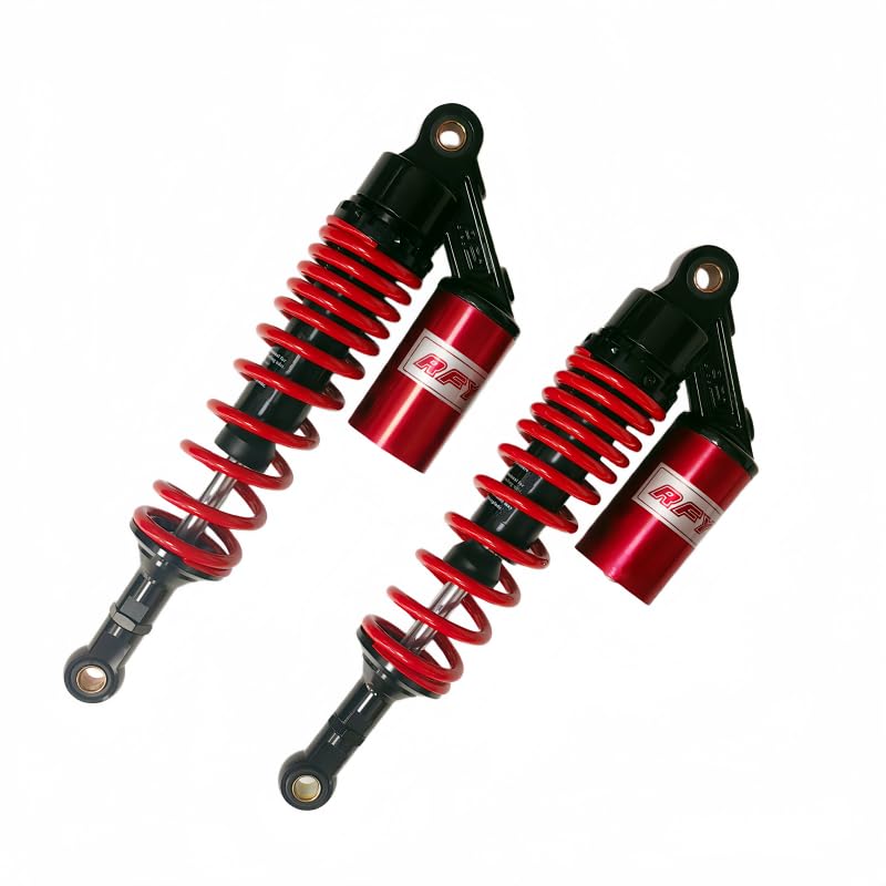 320mm 12.5 Zoll 7mm Feder Universal Motorrad Stoßdämpfer Hinterradaufhängung ATV Quad Roller Dirt Bike Für CBR600 CBR400 CB500 YZF XC EXC XCF Rot Schwarze