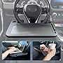 Auto Car Steering Wheel Tray for Vehicle Accessories, Truck Driver Cool Gadgets for Men Women Car iPad Tablet Travel Table, Food Eating Hook Eating Table, Laptop Holder Desk