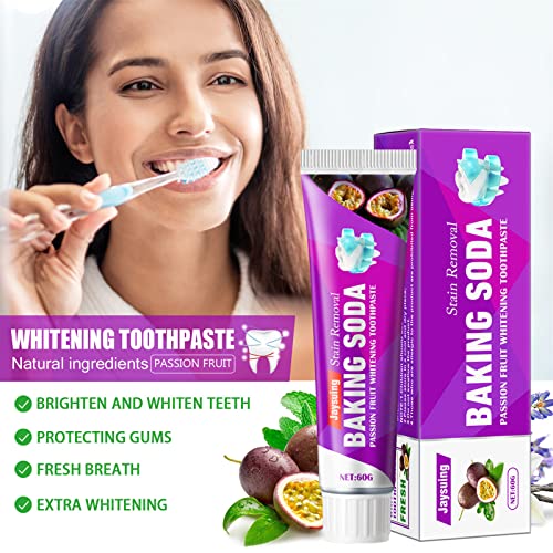 Natural Blueberry/Passion Fruit Deep Cleaning Toothpaste Teeth Whitening Stain Removal Baking Toothpaste 60G #TOP4