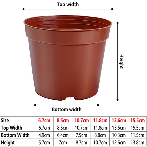 Muzhira Anzuchttöpfe, Ø 13.6cm 10 Stück Premium Anzucht Topf – Pflanztöpfe rund zur Pflanzen Anzucht - Blumentöpfe für Sämlinge für Obst, Gemüse, Pflanzen, Setzlinge, Stecklinge, Umpflanzen