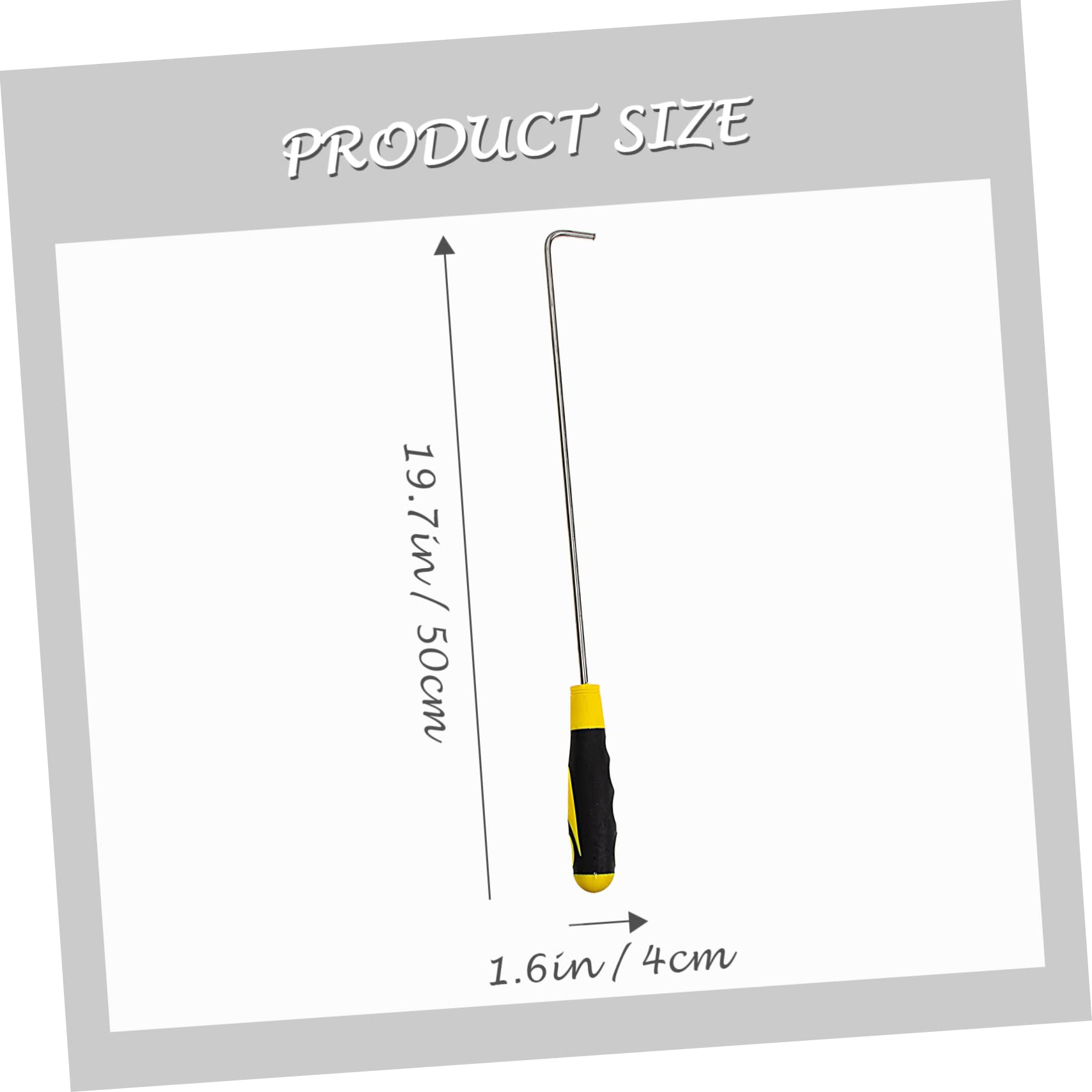 SHINEOFI Rubber Handle Manhole Cover Hook Sliding Door Hook for Roller Shutter and Household Use Heavy Duty Manhole Puller Tool