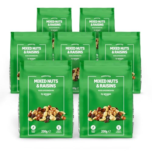 by Amazon Frutta a Guscio Mista e Uva Passa - 200g, confezione da 7