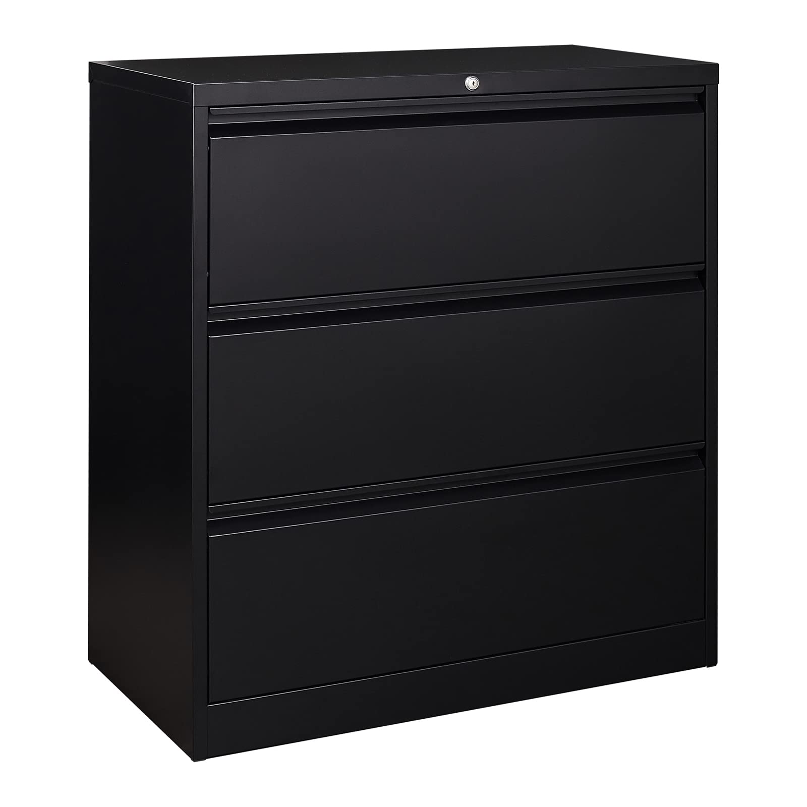 Fesbos Lateral File with Lock, 3 Drawer Large Metal Filing