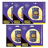 Idena 90124 - Laterne Sonne & Mond, 5 Stück, 16 x 24 cm, Lampion, Papierlaterne, Zuglaterne, Sankt Martin