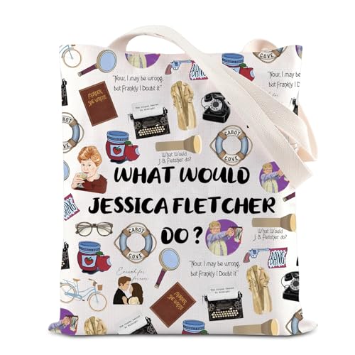FOTAP Jessica Fletcher - Borsa a tracolla ispirata a omicidio televisivo, idea regalo per fan del thriller, Cosa sarebbe Uk2, INCHES