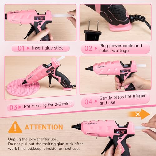 THINKLEARN Hot Glue Gun Full Size, 60/100W Dual Power Glue Gun with 15 Glue Sticks(7/16''), Heavy Duty Large Glue Gun Kit, Hot Glue Gun and Sticks Set for Crafts, Arts, DIY and Home Repairs - Image 6