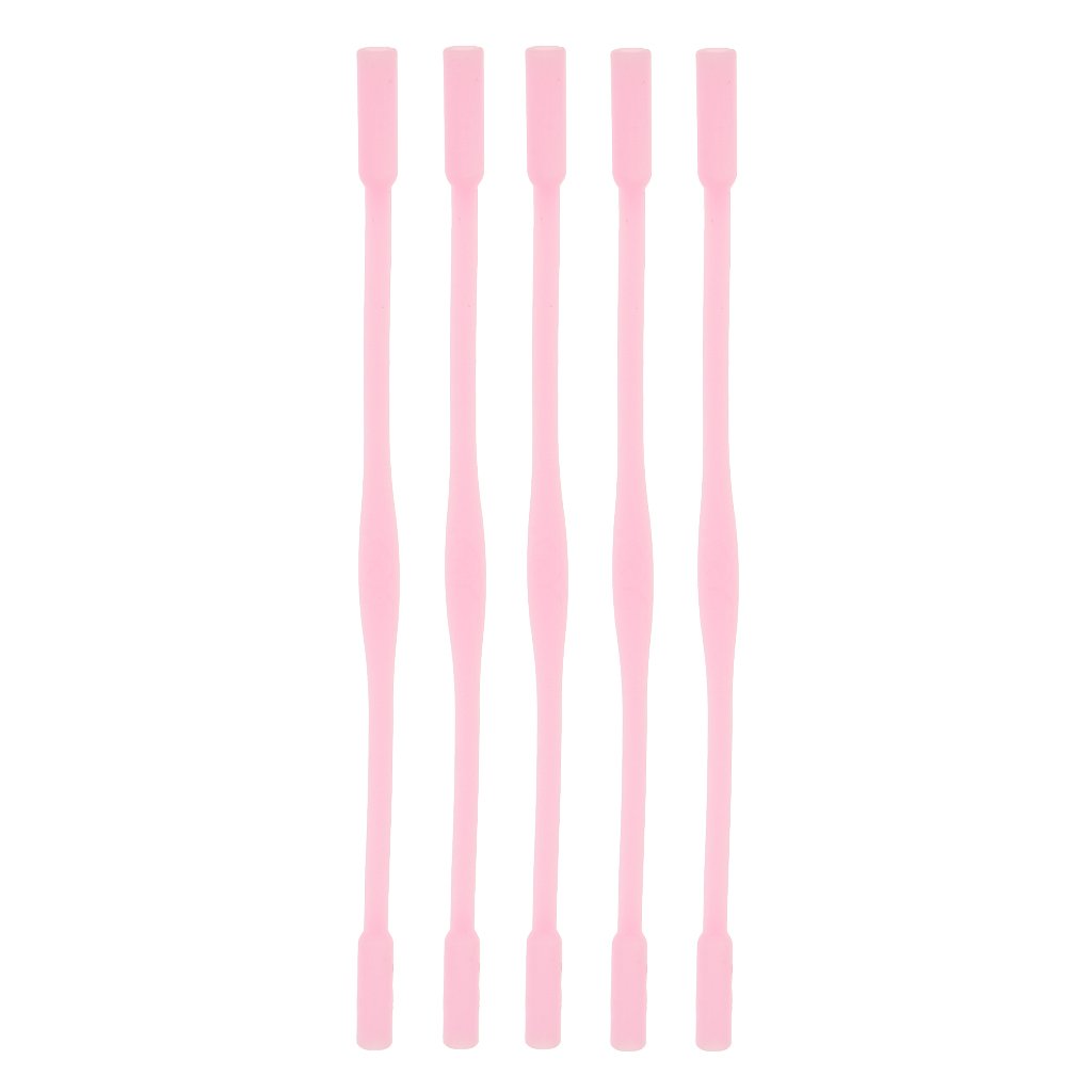 Segolike 5pcs Silicone Eyewear Glasses Neck Retainers Eyeglass Glasses Sunglasses Spectacle Head Safety Strap Cord Holder for Kids Children - pink, 16.8x0.6cm