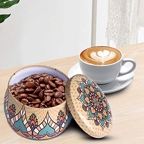 EBTOOLS Latas de Metal de Hojalata Vacías, Cajas de Almacenamiento Selladas, Cajas de Almacenamiento de Joyas, Latas de… - Imagen 3