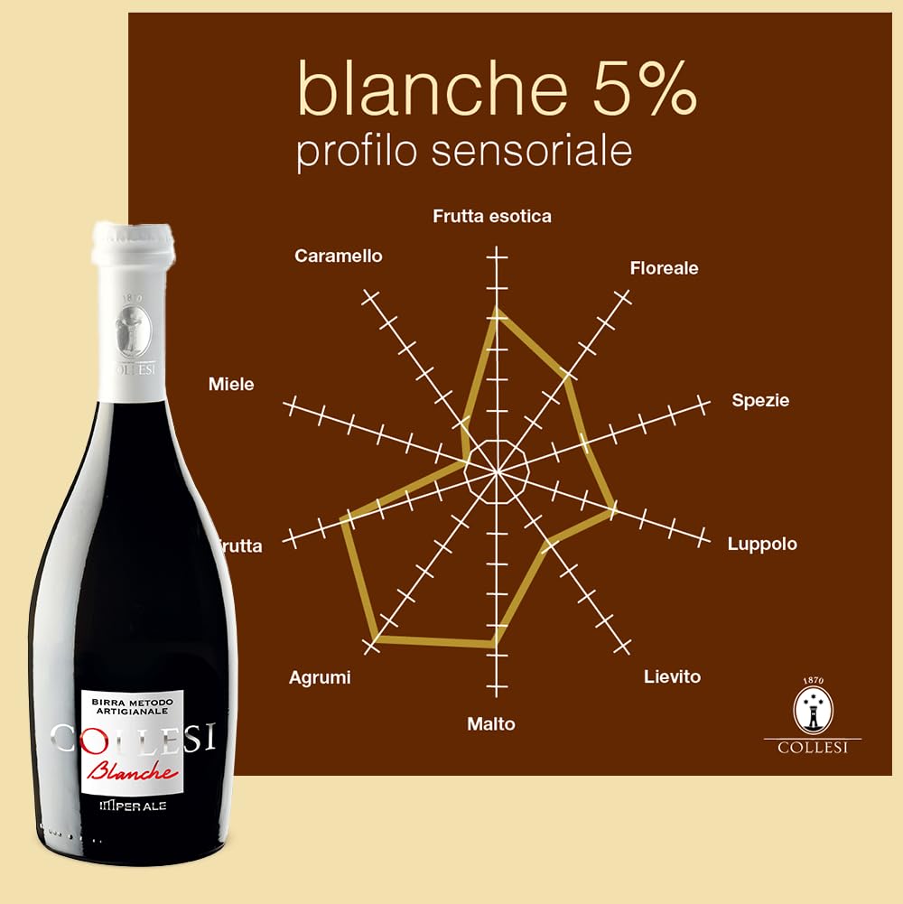 Birra Artigianale Collesi – Confezione Degustazione 4 Birre - IPA, Rossa, Bionda, Blanche – Confezione da 4 Bottiglie - 500 ml