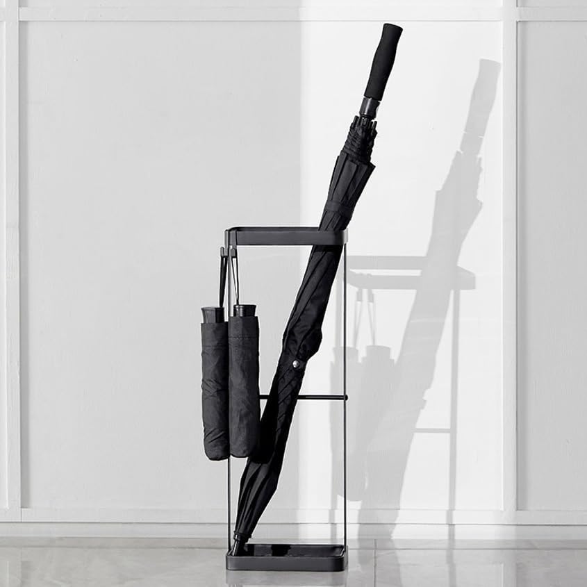 Umbrella Stand, Metal Holder with Reinforced Base for Home Office Decor and Entryway