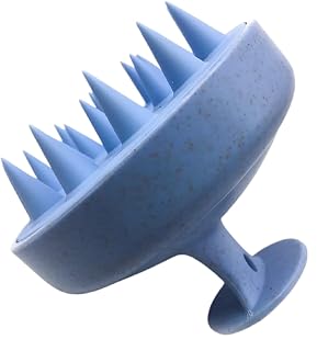KRUZIVA Hair Scalp Massager Brush for Wash & Relaxation – Soft Silicone Bristles for Deep Scalp Cleansing & Dandruff Removal – Gentle Care Tool for Men & Women – 150ml (Blue)