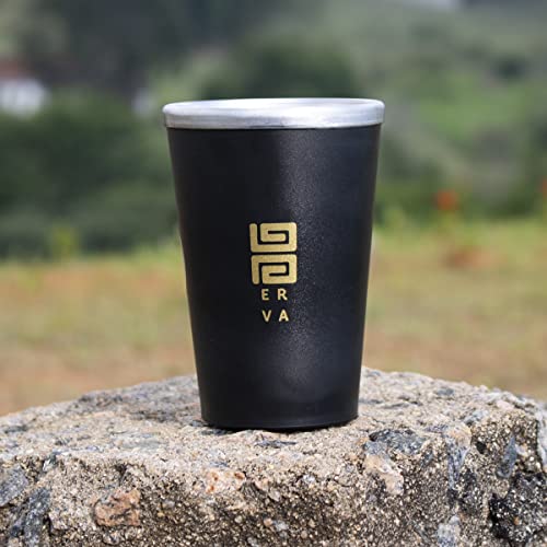 COPO TERMICO DE ALUMÍNIO BLACK ERVA 300ML PRETO TERERÉ SUCO