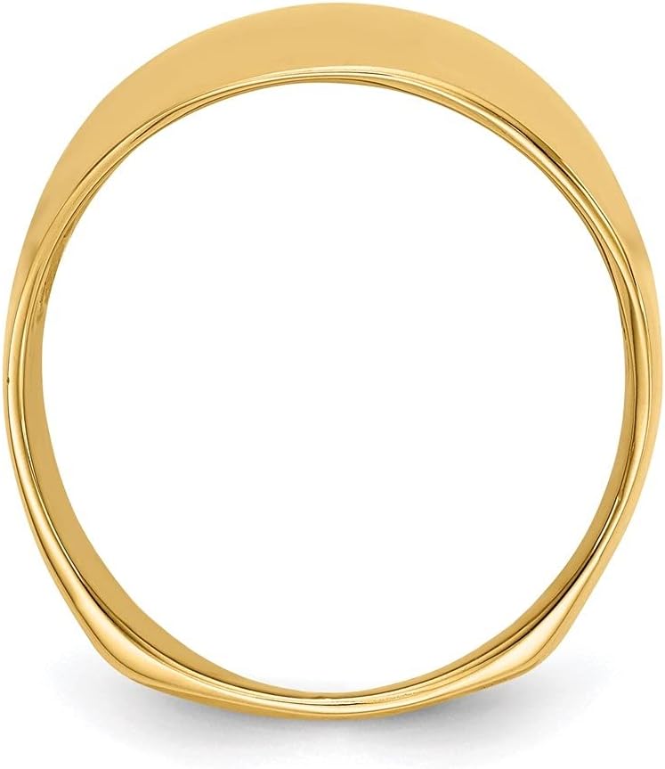 Diamond2Deal 14k Yellow Gold Polished Dome Ring