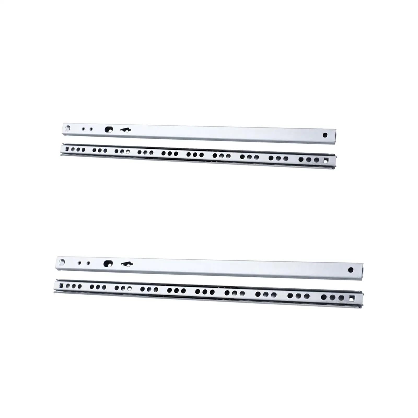 Drawer Slides Guide Glides 2 Sections Heavy Duty Two Way Hardware Ball Bearing Suitable for Drawers and cabinets(214mm)