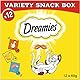 DREAMIES Katzensnacks - 12x60g - mit Huhn, Käse und Lachs - Traumhaft knusprige Katzen Leckerlies mit zarter Füllung - Variety Snack Box
