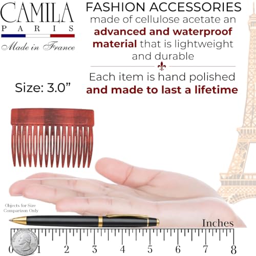 Image of Camila Paris CP2944 Hair Side Comb, 3 inch Small French Twist Hair Combs Clips