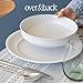 over&back Rim Dinner Bowl Set - Stoneware Dishes - Comes with 4 Dinner Bowls - For Pasta, Salads, and More - Easy-to-Stack All-Occasion Place Settings - 8.1