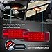 Partsam 12V LED Submersible Low Profile Rectangular Trailer Lights, Waterproof LED Combination Trailer Tail Light Kit Stop Brake License Plate Turn Running Lights Sealed for Boat Trailer Lights Truck