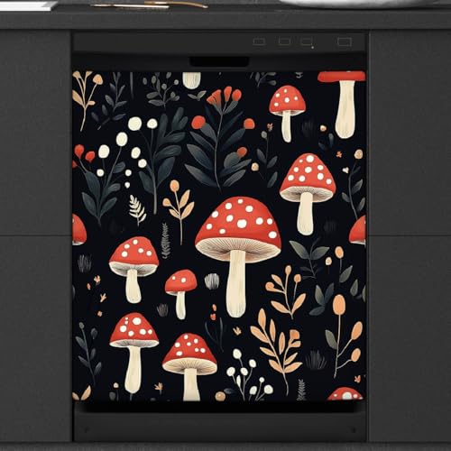 Imán para lavavajillas 53x66cm Mexpekil cubierta magnética de plantas y setas
