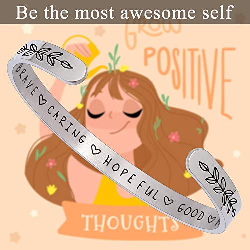 Btysun Bracelets for Women Mothers Day Bracelet Gifts from Daughter Inspirational Gifts for Women Graduation Gifts for Her Motivational Birthday Cuff Bangle Friendship Personalized Mantra Jewelry…