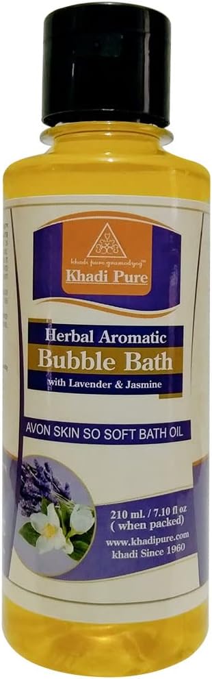 Khadi Pure Herbal Aromatic Bubble Bath With Lavender & Jasmine, 210 ml