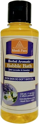 Khadi Pure Herbal Aromatic Bubble Bath With Lavender & Jasmine, 210 ml