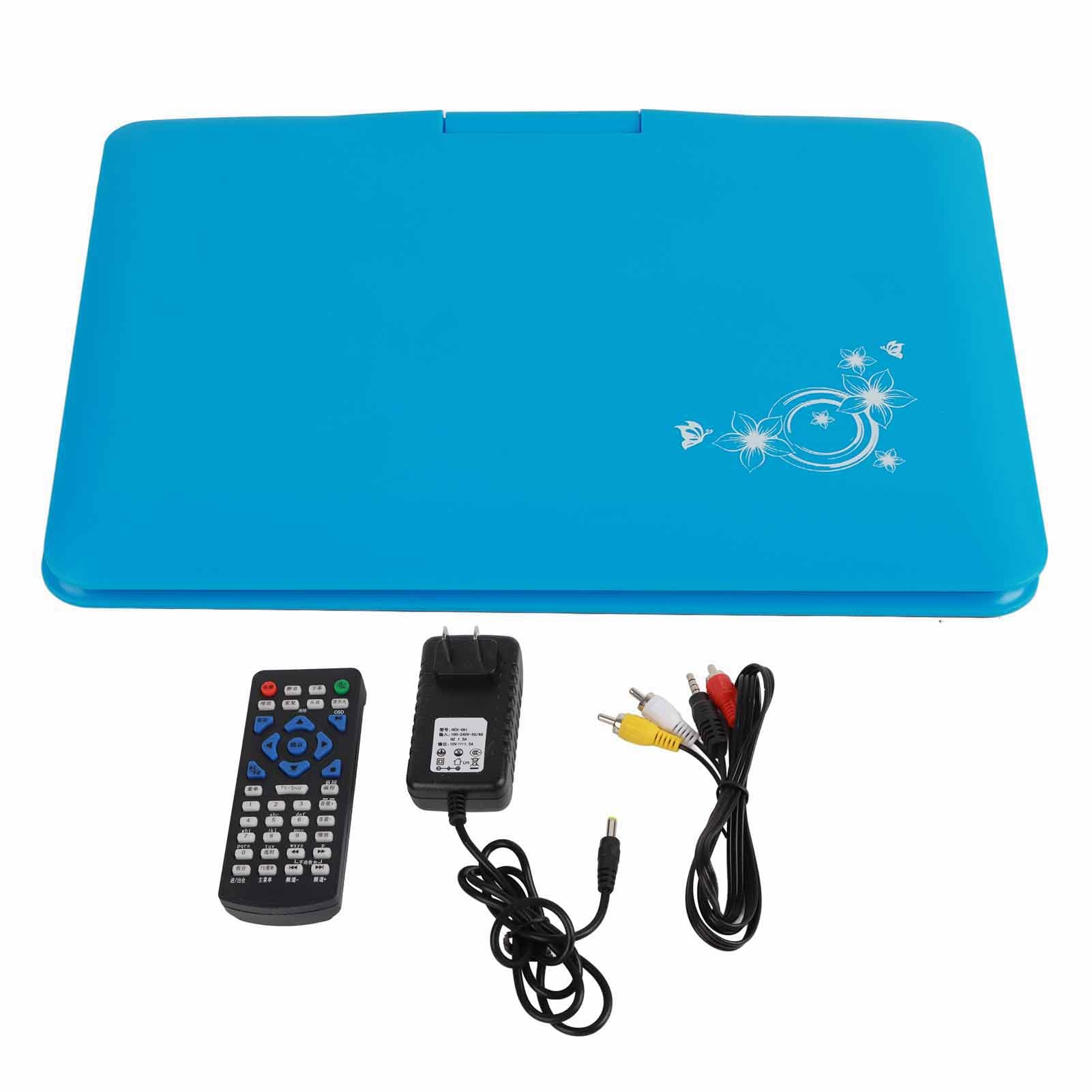 Reproductor de DVD Portátil, Reproductor de DVD Multifuncional de Alta Definición de 12 "Full HD para Coche, para Viajes Al Aire Libre (Azul)