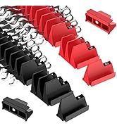 PINOZE 42PCS Magnetic Modular Wrench Organizers for Tool Drawers - Black & Red - Wrench Rack with...