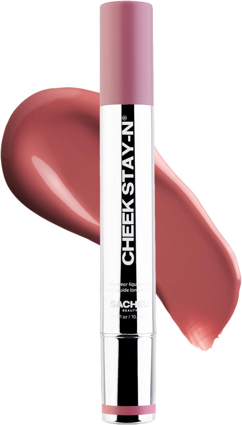 Sacheu Cheek STAY-N Liquid Blush for Cheeks — High Pigment, Buildable, Lightweight Cream Blush for Dewy & Radiant Flushed Cheeks — Long-lasting & Cruelty Free, I'm Guilty