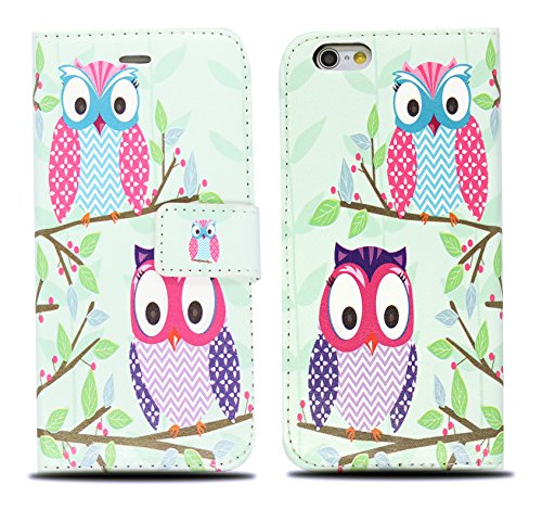 NWNK13 iPhone 5C Vintage Colection Designer Slim Book Wallet & Flip Case Cove (Owl Green)