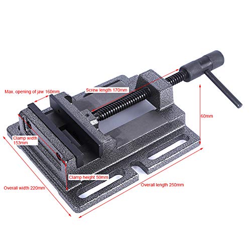 KATSU Bohrmaschinenschraubstock 150mm, Professionelle Deutsche Säulenbohrer Tischklemme für Werkstatt und Fräsbohrmaschinen 4022746