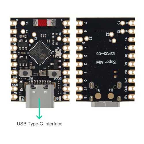 Image of 5pcs ESP32-C6 Development Board Microcontroller Programming Learning Controller Core Board ESP32-C6FH4 4MB Flash WiFi Bluetooth Module ESP32 C6 Super mini for Arduino