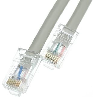 Cable Central LLC Plenum Cat5e Gray Ethernet Patch Cable, CMP, 24 AWG, Bootless, 25 Feet