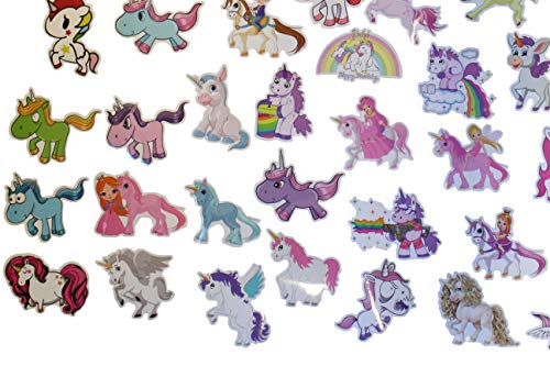 Unicorn Stickers for Kids – 50 Waterproof Vinyl Decals for Laptops, Water Bottles, Phones, Scrapbooks & Party Bags