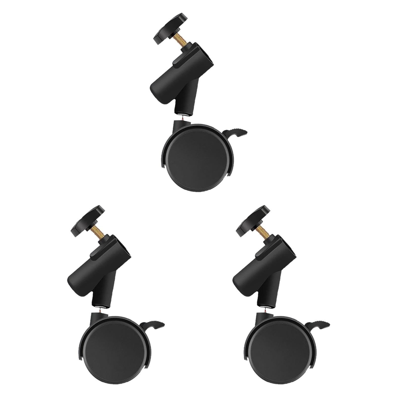 CALANDIS™ 3x Light Stand Wheels Studio Photography 360° Rotation Live Streamings Black 16 mm | Light Stands & Booms | Lighting & Studio-image-3
